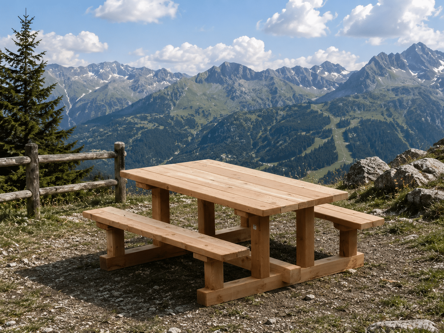 Table-banc Montagnarde