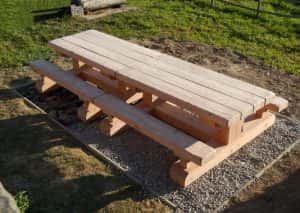 table banc en bois d'extérieur