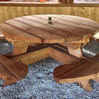 Table-banc Ronde