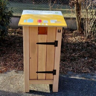 Corbeille à déchets simple flux gabarit toit personnalisé