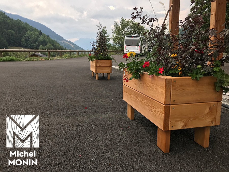 Jardinière bac en bois - Mobilier d'extérieur en mélèze