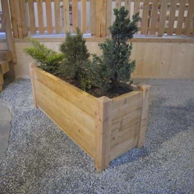 jardinière en bois, bac à fleurs en bois