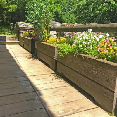 Bac à fleurs en bois jardinière en mélèze