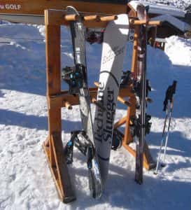 râtelier à skis bois rack à skis bois porte skis bois