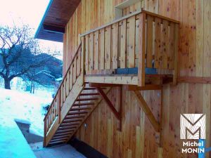 escaliers en bois pour l'extérieur