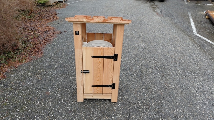 Corbeille à déchets traditionnelle simple flux toit monopan – Image 2