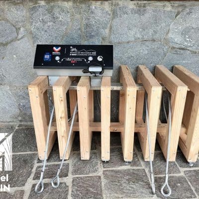 Râtelier en bois modulable à vélos électriques
