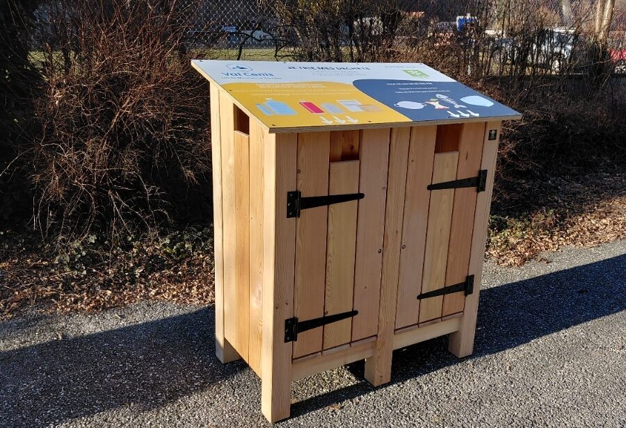 Corbeille à déchets gabarit double flux personalisée – Image 2