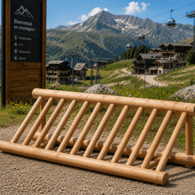 Râtelier à vélos en mélèze