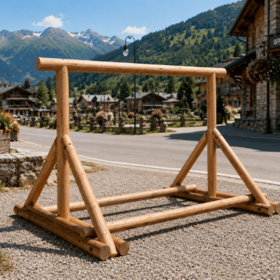 Râtelier à vélos en mélèze simple