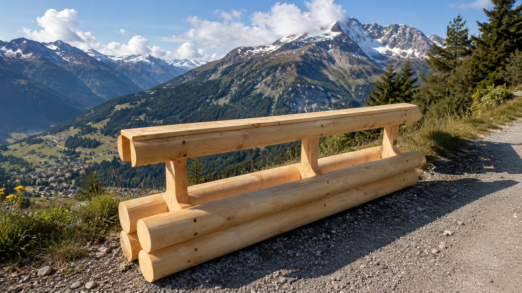 Séparateur de voie "Classique" en sapin/épicéa