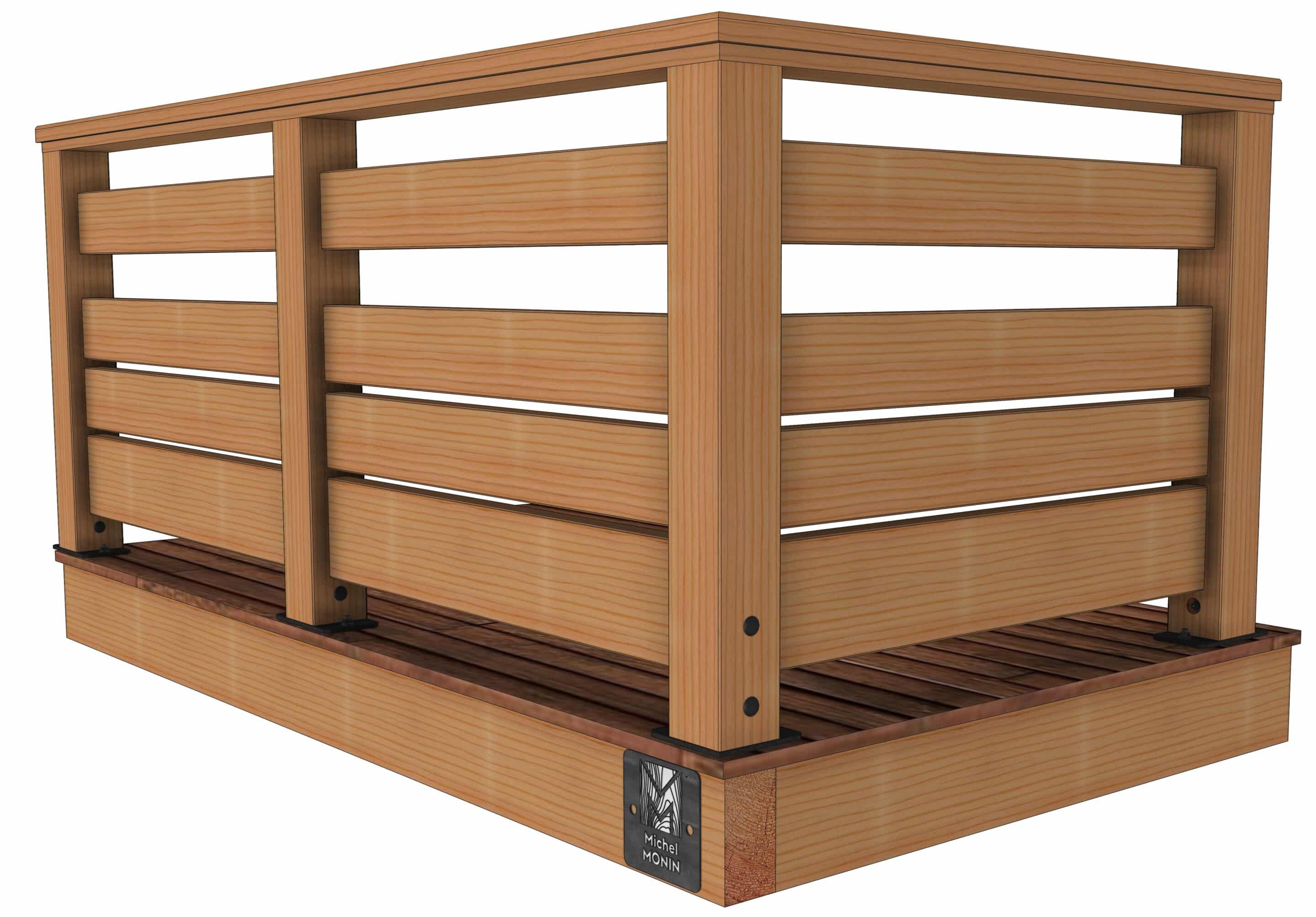 Garde-corps horizontal bois – Image 2